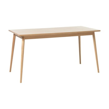 Rozkladací jedálenský stôl s doskou v dubovom dekore v prírodnej farbe 150x90 cm Barrali – Unique Furniture – Obrázok 3