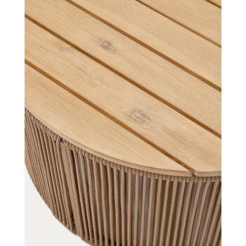 Okrúhly záhradný odkladací stolík s doskou z akácie ø 60 cm Dandara – Kave Home - Image 7