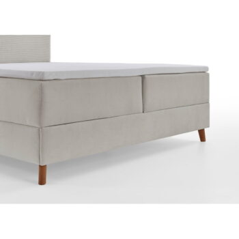 Béžová boxspring posteľ s úložným priestorom 160x200 cm Memphis - Meise Möbel - Image 8