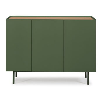 Zelená nízka komoda v dekore duba 110x85 cm Arista – Teulat