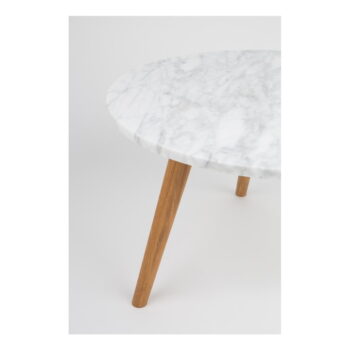 Odkladací stolík s doskou v dekore kameňa Zuiver , ø 40 cm - Image 4