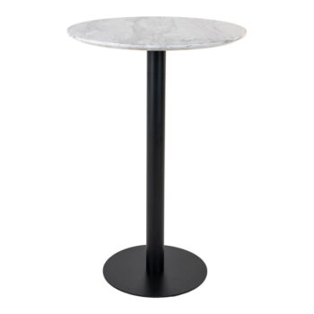 Okrúhly barový stôl s doskou v dekore mramoru ø 70 cm Bolzano – House Nordic