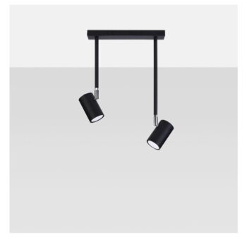 Čierne stropné svietidlo 30x10 cm Jones - Nice Lamps - Image 3