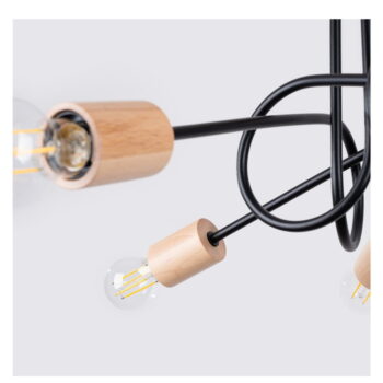 Stropné svietidlo v čierno-prírodnej farbe 15x61 cm Tumber – Nice Lamps - Image 11