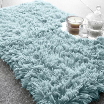 Tyrkysová kúpeľňová predložka 50x80 cm Cuddly – ​​Catherine Lansfield - Image 3