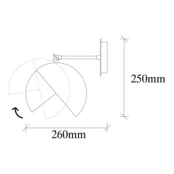 Nástenné svietidlo v čierno-zlatej farbe ø 26 cm Berceste – Opviq lights - Image 6