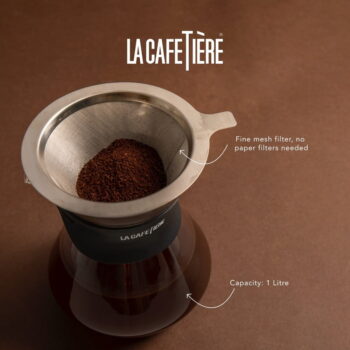 Karafa z borosilikátového skla s filtrom z nerezovej ocele 0.4 l La Cafetiere - Kitchen Craft - Image 2