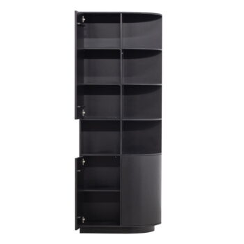 Čierna modulárna knižnica z borovicového dreva 228x210 cm Finca – WOOOD – Obrázok 2