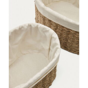 Košíky z morskej trávy v súprave 2 ks 35x25x25 cm Tossa – Kave Home - Image 5