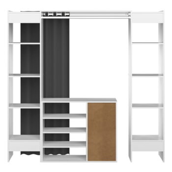 Čierno-biela šatníková skriňa 185x182 cm Tom - TemaHome – Obrázok 3