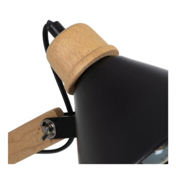Stolová lampa v čiernej a prírodnej farbe s kovovým tienidlom (výška 55 cm) – Ixia - Image 4