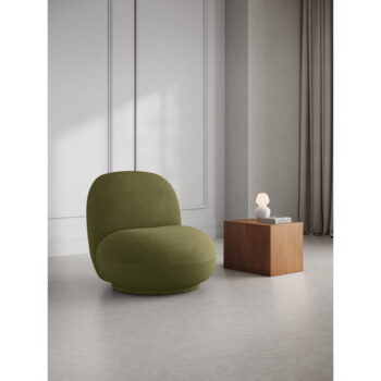 Zelené kreslo z textílie buklé Chuck – Micadoni Home - Image 4