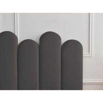 Tmavosivá čalúnená dvojlôžková posteľ s úložným priestorom s roštom 160x200 cm Badja – Bobochic Paris - Image 5