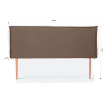 Hnedé čalúnené čelo postele 160x100 cm Edmond – Really Nice Things - Image 5