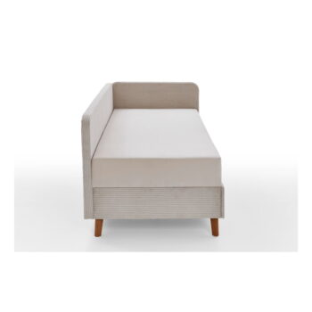 Béžová čalúnená jednolôžková posteľ s úložným priestorom 90x200 cm Cabana – Meise Möbel - Image 5