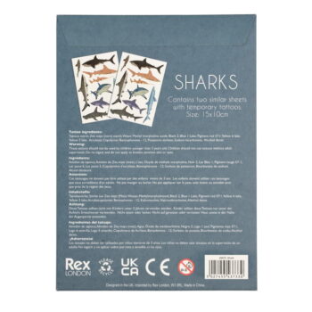 Dočasné tetovanie 2 ks Sharks - Rex London - Image 4