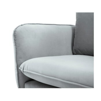 Svetlosivá zamatová pohovka Cosmopolitan Design Vienna, 230 cm - Image 3