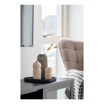 Čierno-biela váza z kameňa (výška 20 cm) – House Nordic – Obrázok 2