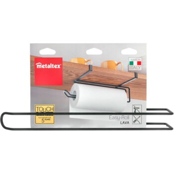 Čierny závesný držiak na kuchynské utierky Metaltex – Obrázok 4