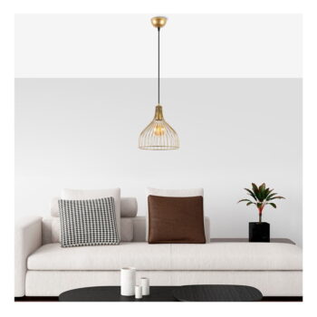 Závesné svietidlo v zlatej farbe s kovovým tienidlom ø 25 cm Cafu – Opviq lights - Image 6