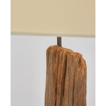 Bielo-hnedá stojacia lampa s textilným tienidlom (výška 175 cm) Powell – Kave Home - Image 5