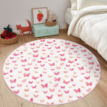 Ružový detský koberec ø 80 cm Comfort – Mila Home – Obrázok 3