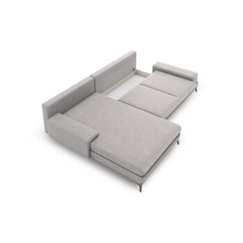 Svetlosivá rozkladacia rohová pohovka Windsor & Co Sofas Planet, ľavý roh - Image 3