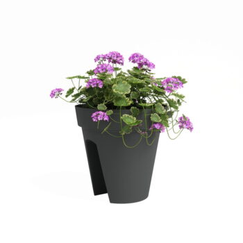 Závesný kvetináč na zábradlie z recyklovaného plastu ø 30 cm Capri – Artevasi - Image 2