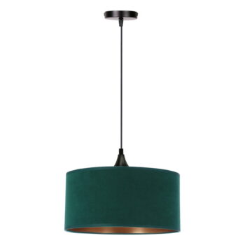 Závesné svietidlo v petrolejovej farbe s textilným tienidlom ø 30 cm Maloto – Candellux Lighting