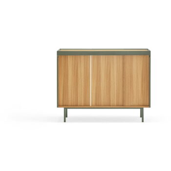 Zelená nízka komoda v dekore duba 110x85 cm Arista – Teulat – Obrázok 9