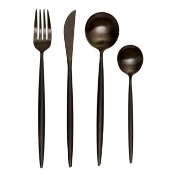 Čierny antikoro príbor 16 ks Modern retro – Premier Housewares