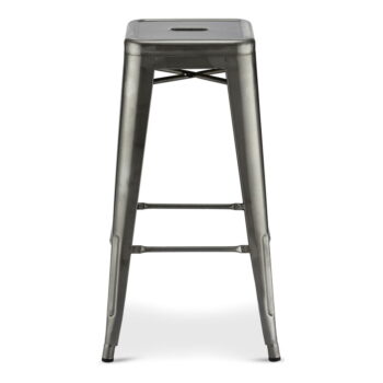 Svetlosivé kovové barové stoličky v súprave 2 ks 76 cm Korona – Furnhouse - Image 2