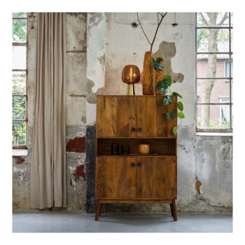 Hnedá skrinka z masívneho dreva 104x158 cm Espita – Light & Living – Obrázok 3