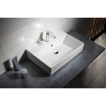 Biele keramické umývadlo 60x42 cm Sistema – Sapho - Image 2