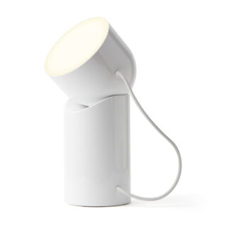 Biela LED stolná lampa (výška 14 cm) Orbe – Lexon
