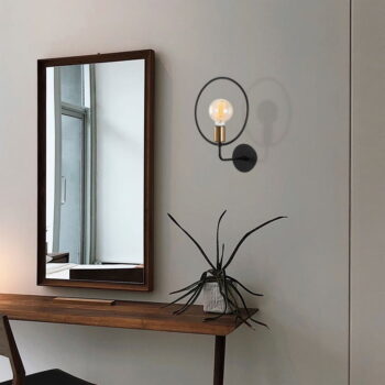 Čierne nástenné svietidlo Circle – Opviq lights - Image 3