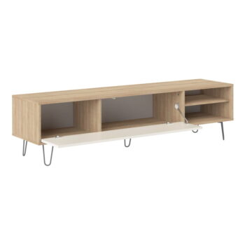 Krémový TV stolík v dekore duba 165x44 cm Aero - TemaHome – Obrázok 3