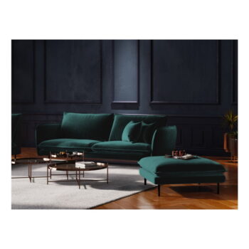 Petrolejovozelená zamatová pohovka Cosmopolitan Design Vienna, 200 cm - Image 6