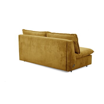 Žltá menčestrová rozkladacia pohovka 184 cm Isadora – Bobochic Paris – Obrázok 3