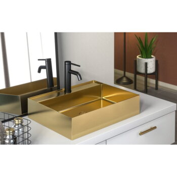Antikoro umývadlo v zlatej farbe 55x42 cm Aurum – Sapho - Image 3