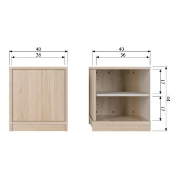 Modulárna skrinka v dekore duba v prírodnej farbe 40x44 cm Modulair – vtwonen – Obrázok 3