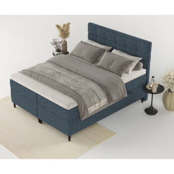 Tmavomodrá boxspring posteľ s úložným priestorom 180x200 cm Urbaneo – Maison de Rêve - Image 8