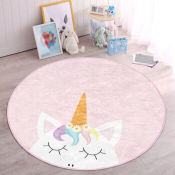 Ružový detský koberec ø 120 cm Comfort – Mila Home - Image 6