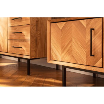 TV stolík z dubového dreva v prírodnej farbe 144x50 cm Abies - The Beds - Image 7