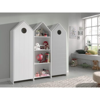 Bielo-svetlosivá otvorená detská šatníková skriňa 173x171,5 cm CASAMI – Vipack – Obrázok 7