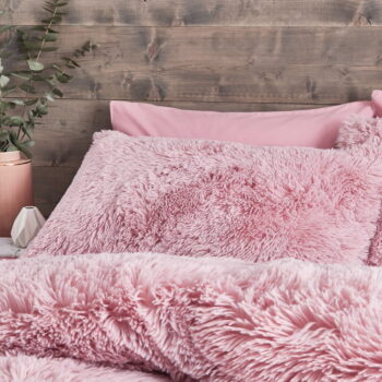Ružové predĺžené obliečky na dvojlôžko 230x220 cm Cuddly Deep Pile - Catherine Lansfield – Obrázok 4