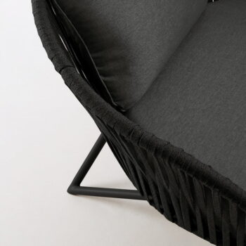 Čierne záhradné kreslo Kave Home Branzie – Obrázok 4