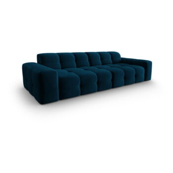 Tmavomodrá zamatová pohovka 255 cm Kendal - Micadoni Home - Image 2