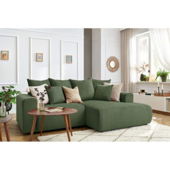 Zelená zamatová rohová pohovka Enjoy – Bobochic Paris - Image 8