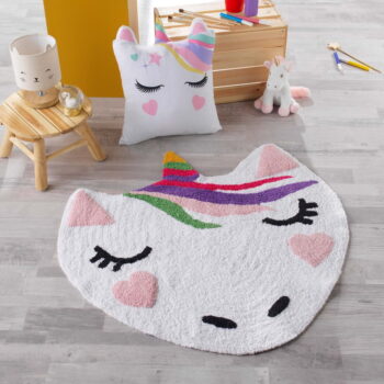 Biely detský koberec ø 90 cm Zoelie – douceur d'intérieur - Image 2